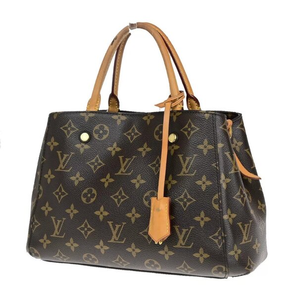 LOUIS VUITTON Montaigne BB Hand Bag Monogram Leather Brown Spain - Picture 1 of 16